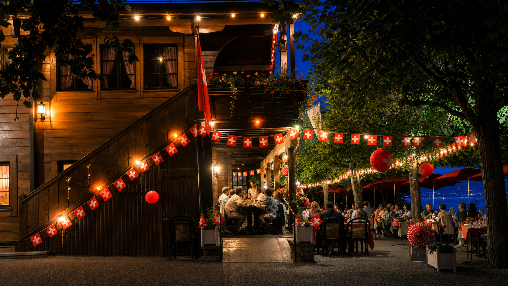 Le Chalet Suisse, restaurant en bois sur les hauts de Lausanne